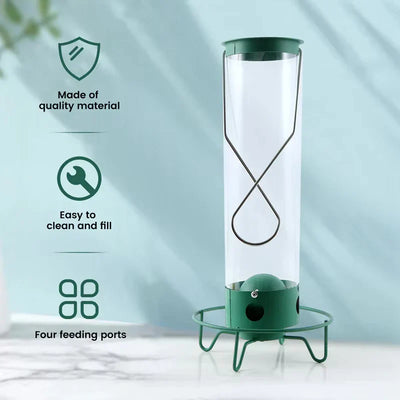 Squirrel Proof Bird Feeder with Multi-Feeding Ports