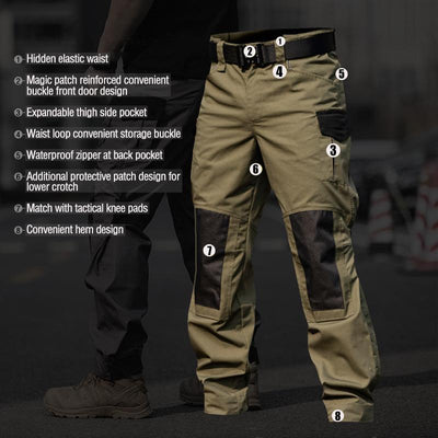 Archon Men’s Urban Waterproof Outdoor Ripstop Cargo Pants