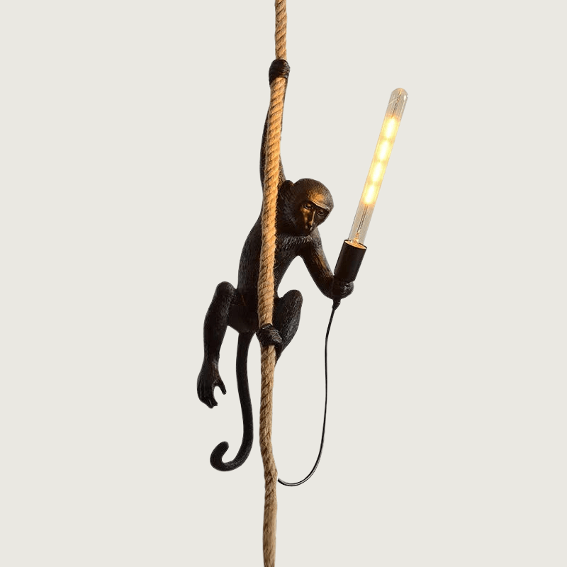 Hemp Rope Monkey Ceiling Light